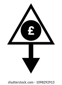 Pound Map Pointer icon. Vector illustration. pound map pointer symbol  Designed for for banks or exchange offices