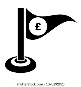 Pound Map Pointer icon. Vector illustration. pound map pointer symbol  Designed for for banks or exchange offices
