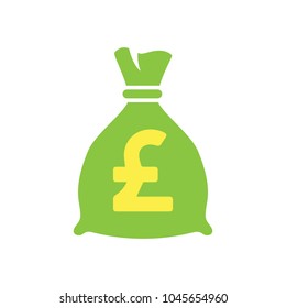 Pound Money Bag Icon, Investment Symbol