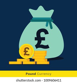 Pound Money bag icon with Pound sign