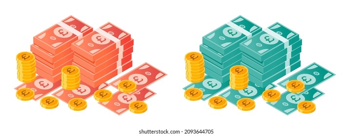 Dinero en libras y monedas 