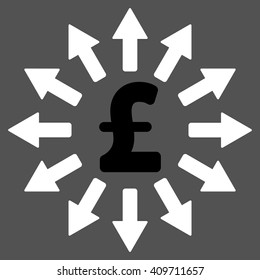 Pound Money Distribution vector icon. 