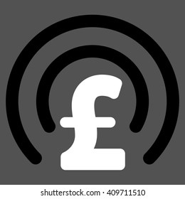 Pound Money Sphere vector icon.