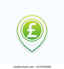 pound on pin marker, vector