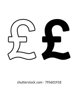 Pound outline icon