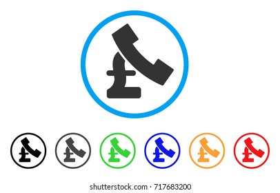 Pound Pay Phone rounded icon. Style is a flat pound pay phone grey symbol inside light blue circle with black, gray, green, blue, red, orange variants. Vector designed for web and software interfaces.