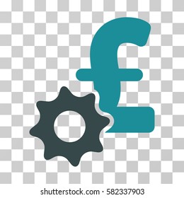 Pound Payment Options vector pictograph. Illustration style is a flat iconic bicolor soft blue symbol on a transparent background.