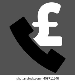 Pound Payphone vector icon. 