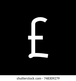 Pound sign. Black background. Vector.