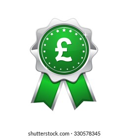 Pound Sign Green Vector Icon Design