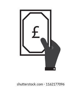 pound sign and hand icon vector desing 