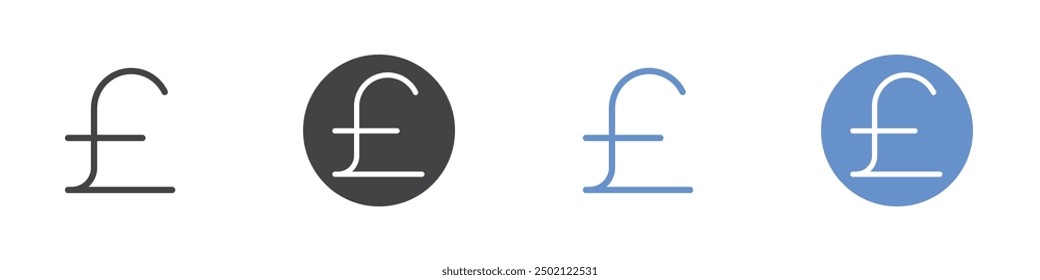 Pound-Zeichen-Symbol Einfaches Gliederungsset