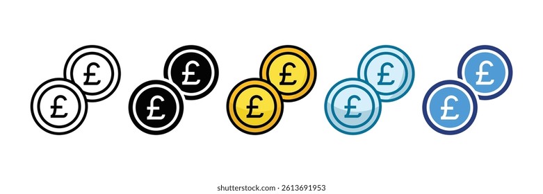 Pound Sign Icon Set Multiple Style Collection