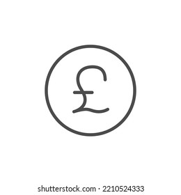 Pound Sign . Money Symbol . Vector Illustration. GBP Currency Symbol.