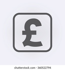 Pound sign . Money symbol . Vector illustration