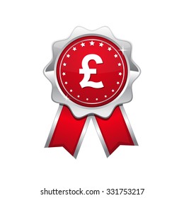 Pound Sign Red Vector Icon Design
