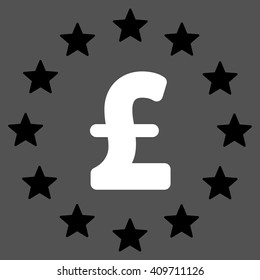 Pound Stars vector icon.