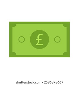 Pound sterling banknote illustrated in vector