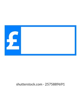 Pound sterling and banknote on white