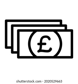 Pound Sterling Banknote Stack Icon