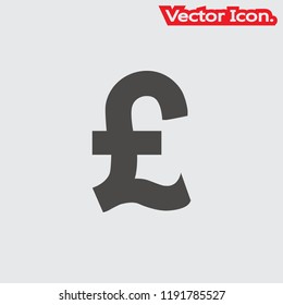 pound sterling cashier. Icon isolated sign symbol and flat style for app, web and digital design. Vector illustration.