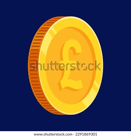 Pound Sterling Coin Gold Money GBP Vector