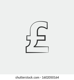 pound sterling currency icon vector for web and graphic design