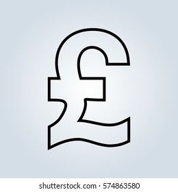 Pound Sterling Icon Stock Vector (Royalty Free) 574863580 | Shutterstock