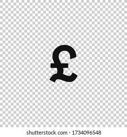 Pound sterling icon.GBP currency symbol.Currency pound icon