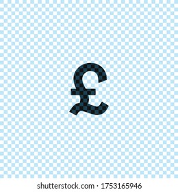 Pound sterling icon.GBP currency symbol.Currency pound icon