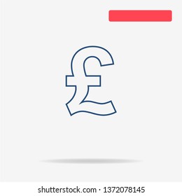 Pound sterling icon. Vector concept illustration for design.