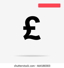 Pound sterling icon. Vector concept illustration for design.