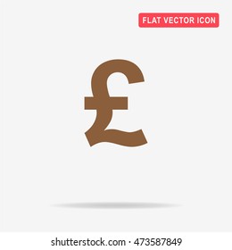 Pound sterling icon. Vector concept illustration for design.