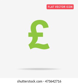 Pound sterling icon. Vector concept illustration for design.
