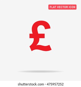 Pound sterling icon. Vector concept illustration for design.