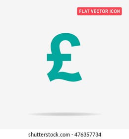 Pound sterling icon. Vector concept illustration for design.