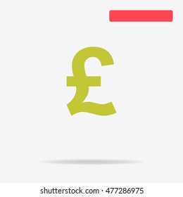 Pound sterling icon. Vector concept illustration for design.