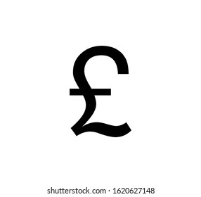 Pound sterling icon. Vector illustration, flat design
