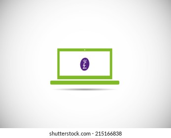 Pound Sterling In Laptop Notebook