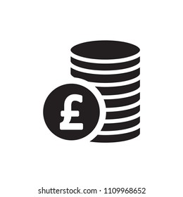 Pound Sterling Money Icon Vector Illustration Template Design Trendy