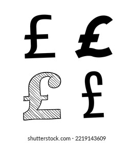 pound sterling money icon vector illustration for finance theme, currency, business, icon, template