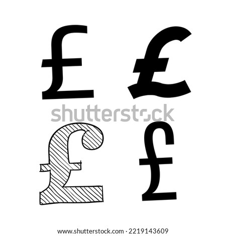 pound sterling money icon vector illustration for finance theme, currency, business, icon, template