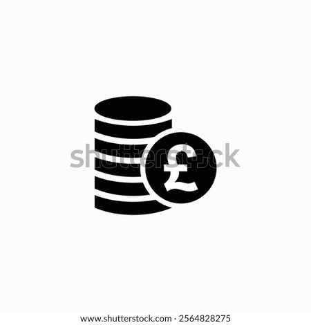 Pound sterling money icon vector illustration fully editable vector template