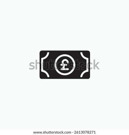 Pound sterling money icon vector illustration fully editable vector template	