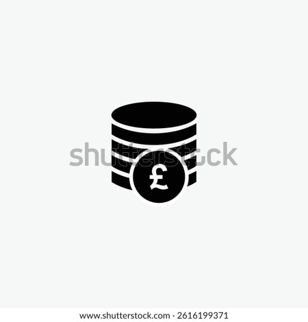 Pound sterling money icon vector illustration fully editable vector template	