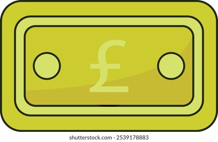 Pound Sterling Note Icon Currency Finance Illustration