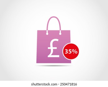 Pound Sterling Shopping Percentage Cut Off 35%