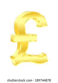 Pound sterling sign. Vector illustration.