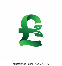 Pound sterling that formed tree logo