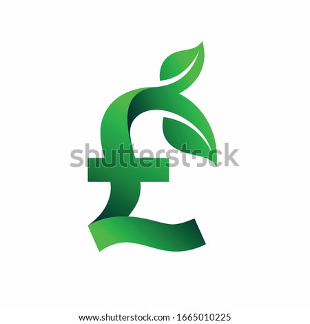 Pound sterling that formed tree logo